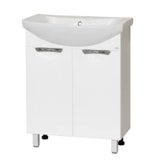 Тумба под раковину Misty Лаванда - 65 прямая белая Э-Лав01065-011Пр