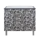 Тумба под раковину Misty Мадлен Boston 80 белая/черная П-Мдб01080-2422Я