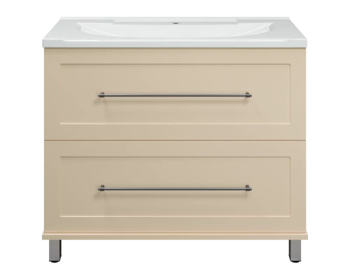 Тумба под раковину Misty Марта - 100 с 2 ящ. (бежевый) П-Мрт09100-0312Я