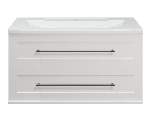 Тумба под раковину Misty Марта - 100 с 2 ящ. подвесная (белый) П-Мрт09100-011Пр