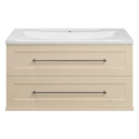 Тумба под раковину Misty Марта - 100 с 2 ящ. подвесная (бежевый) П-Мрт09100-031П2Я Тумба под раковину Misty Марта - 100 с 2 ящ. подвесная (бежевый) П-Мрт09100-031П2Я