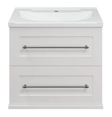 Тумба под раковину Misty Марта - 60 с 2 ящ. подвесная (белый) П-Мрт09060-011Пр