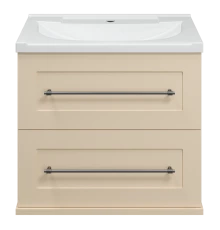 Тумба под раковину Misty Марта - 60 с 2 ящ. подвесная (бежевый) П-Мрт09060-031П2Я
