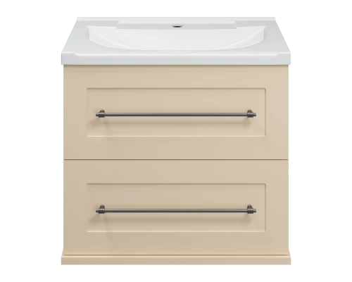 Тумба под раковину Misty Марта - 60 с 2 ящ. подвесная (бежевый) П-Мрт09060-031П2Я