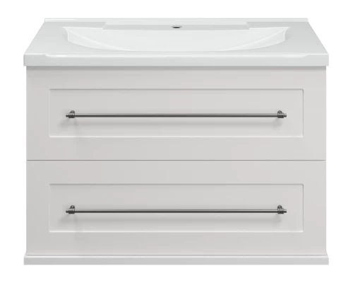 Тумба под раковину Misty Марта - 80 с 2 ящ. подвесная (белый) П-Мрт09080-011Пр