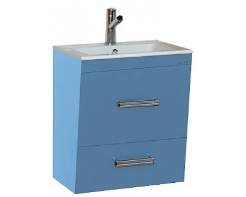 Тумба под раковину Misty Онтарио 50 с 2-мя ящиками голубая Л-Онт01050-06ПКо2Я