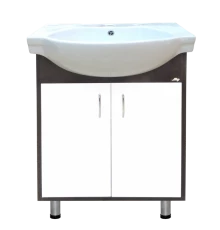 Тумба под раковину Misty Панда - 70 прямая венге/белый Э-Пан01070-18