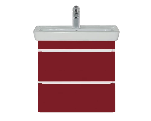 Тумба под раковину Misty Прима - 55 с 2 ящ. подвесная красная П-При01055-041П2ЯД