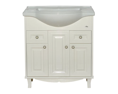 Тумба под раковину Misty Шармель 80 тумба с 2-мя ящиками бежевая эмаль Л-Шрм01080-5812Я