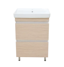 Тумба под раковину Misty Слим - 50 тумба напольная (ЛДСП/2 ящ.) Э-Сл-07050-1922ЯП