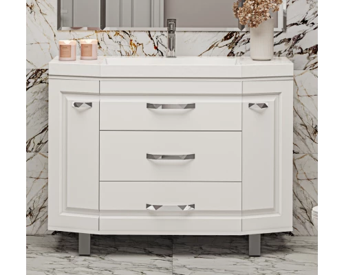 Тумба под раковину Misty Терра - 110 с 3 ящ. белая П-Тер01110-0113Я