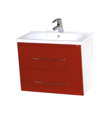 Тумба под раковину Misty Токио 70 тумба с 2-мя ящиками алый мак Л-Ток01070-04Пко