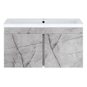 Тумба под раковину Misty Торос - 100 подвесная (серый мрамор)