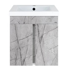 Тумба под раковину Misty Торос - 50 подвесная (серый мрамор)