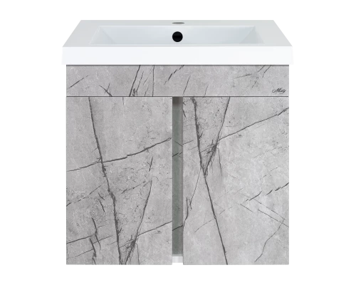 Тумба под раковину Misty Торос - 60 подвесная (серый мрамор)
