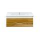 Тумба под раковину Misty Турин -100 Тумба подвесная орех глянец/белый П-Тур01100-96141ЯП