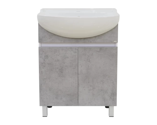 Тумба под раковину Misty Ультра - 60 тумба напольная прямая бетон О-Уль07060-4822ЯП