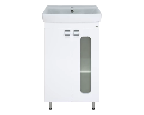 Тумба под раковину Misty Урал - 50 прямая со стеклом Э-Ура-01050-021Н