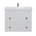 Тумба под раковину Misty Valencia - 80 Тумба ПОДВЕСНАЯ с 2 ящ. белая Л-Вал01080-011П2Я