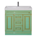 Тумба под раковину Misty Vena - 75 Тумба с 3 ящ.салатовая/ патина Л-Вен01075-0733Я
