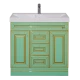 Тумба под раковину Misty Vena - 75 Тумба с 3 ящ.салатовая/ патина Л-Вен01075-0733Я