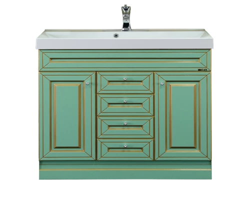Тумба под раковину Misty Vena - 90 Тумба с 3 ящ.салатовая патина Л-Вен01090-0733Я