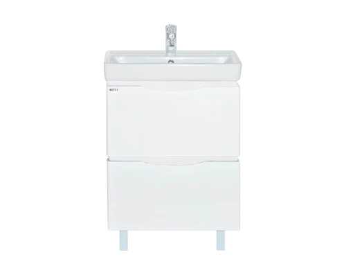 Тумба под раковину Misty Венера - 55 Тумба с 2 ящ. белая П-Внр01055-012Я