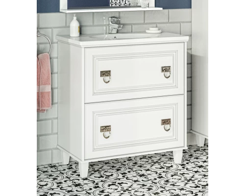 Тумба под раковину Misty Версаль - 80 с 2 ящ. белая П-Вер07080-0112Я
