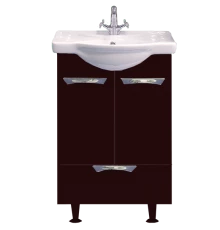 Тумба под раковину Misty Жасмин - 55 Тумба с ниж.ящ. черная пленка П-Жас01055-022Ня