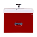 Тумба под раковину Misty Жасмин - 75 Тумба подвесная с 2 ящ. красная эмаль П-Жас01075-041П2Я