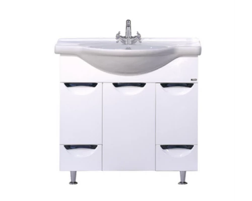 Тумба под раковину Misty Жасмин 95 с 6-ю ящиками белая эмаль П-Жас01095-0116Я