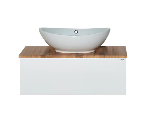 Тумба под раковину Misty Ива - 80 Тумба подвесная комбинированная 1 ящ. П-Ива-01080-951Я