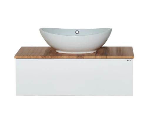 Тумба под раковину Misty Ива - 90 Тумба подвесная комбинированная 1 ящ. П-Ива-01090-951Я