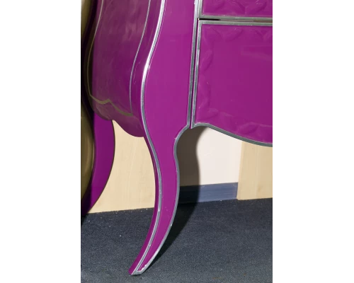 Тумба под раковину Misty Анжелика - 100 Тумба сиреневая сусальное серебро с 2 ящ./столешница Л-Анж01100-4112Я