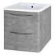 Тумба под раковину Misty Атлантик - 70 с 2 ящ. подвесная (серый камень) П-Атл-01070-501П2Я