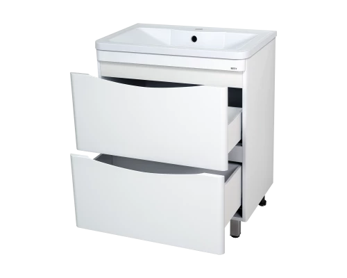 Тумба под раковину Misty Атлантик - 60 с 2 ящ. (белая) П-Атл-01060-0112Я