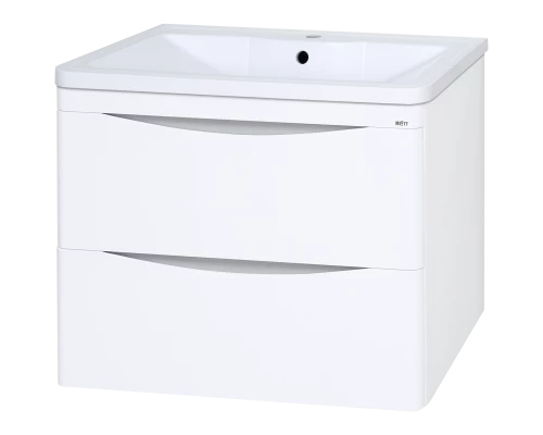 Тумба под раковину Misty Атлантик - 60 с 2 ящ. подвесная (белая) П-Атл-01060-011П2Я