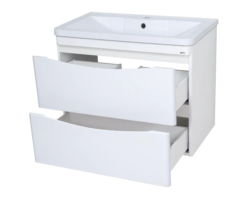 Тумба под раковину Misty Атлантик - 60 с 2 ящ. подвесная (белая) П-Атл-01060-011П2Я