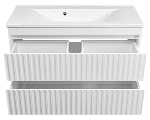 Тумба под раковину MISTY Brevita Balaton - 100 подвесная (белая)