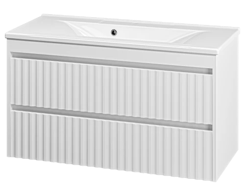 Тумба под раковину MISTY Brevita Balaton - 100 подвесная (белая)