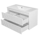 Тумба под раковину MISTY Brevita Balaton - 100 подвесная (белая)