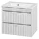 Тумба под раковину MISTY Brevita Balaton - 65 подвесная (белая)