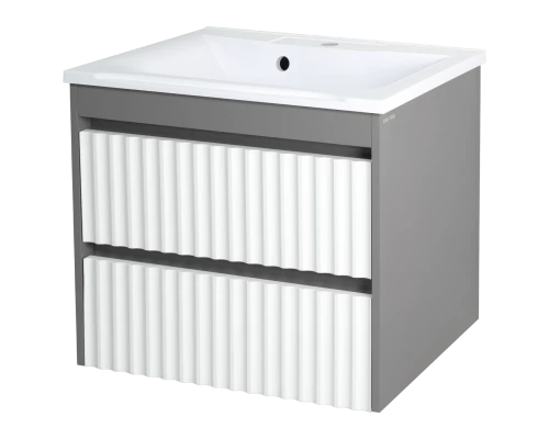 Тумба под раковину Brevita Balaton - 65 подвесная (комбинированная)