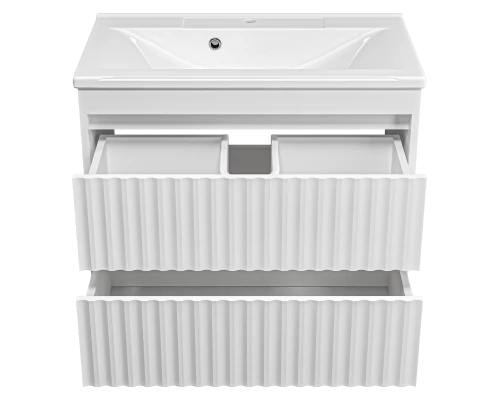 Тумба под раковину MISTY Brevita Balaton - 75 подвесная (белая)