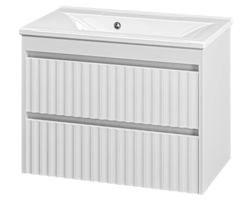 Тумба под раковину MISTY Brevita Balaton - 75 подвесная (белая)