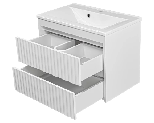 Тумба под раковину MISTY Brevita Balaton - 75 подвесная (белая)
