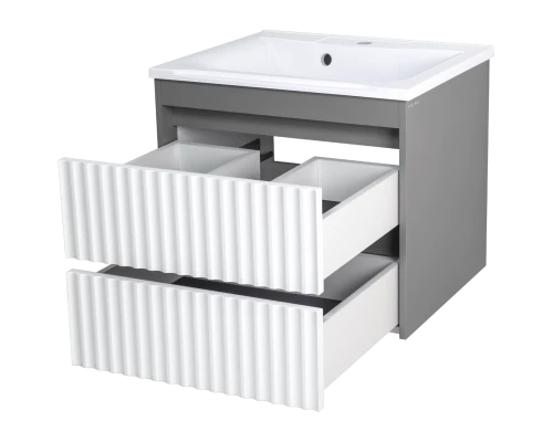 Тумба под раковину Brevita Balaton - 75 подвесная (комбинированная)