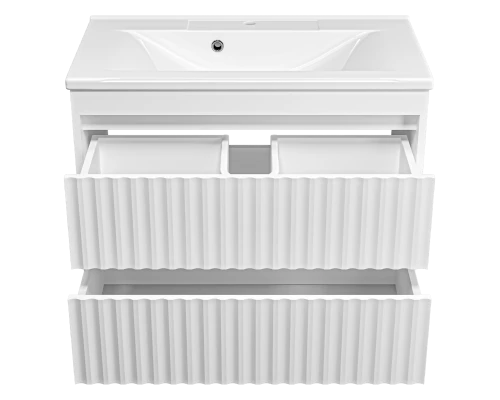 Тумба под раковину MISTY Brevita Balaton - 80 подвесная (белая)