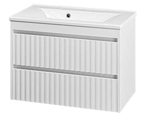 Тумба под раковину MISTY Brevita Balaton - 80 подвесная (белая)