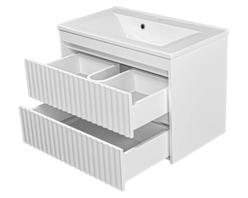 Тумба под раковину MISTY Brevita Balaton - 80 подвесная (белая)